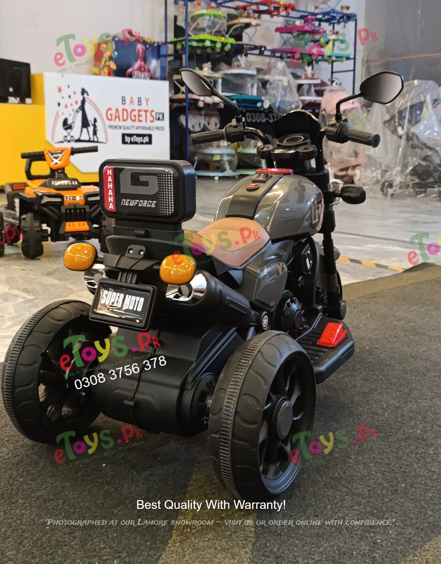 Kids Electric 3-Wheel Trike Motorcycle Grey