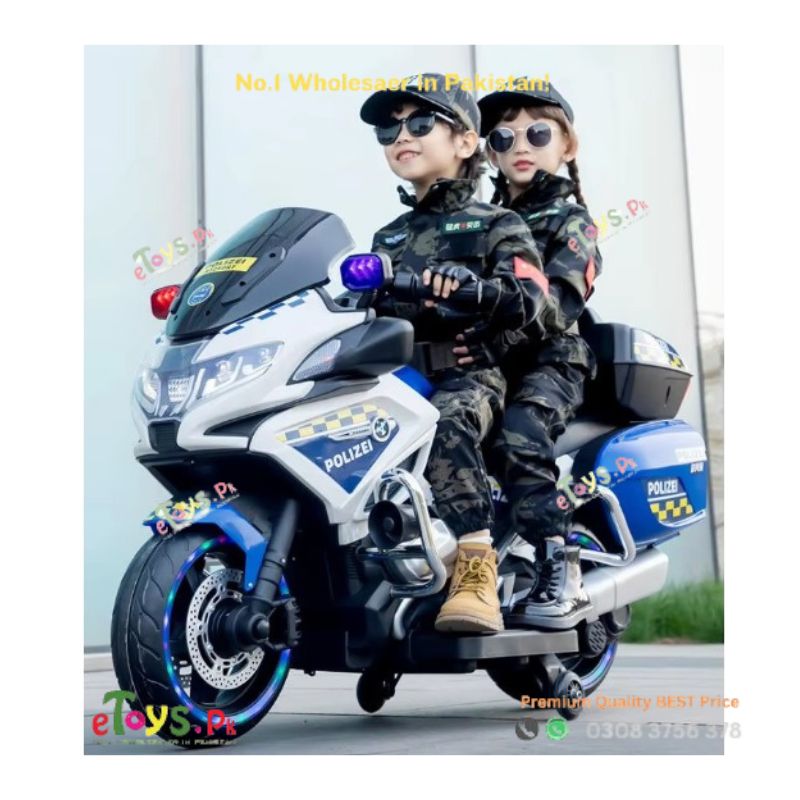 2 Seater Kids Police Bike