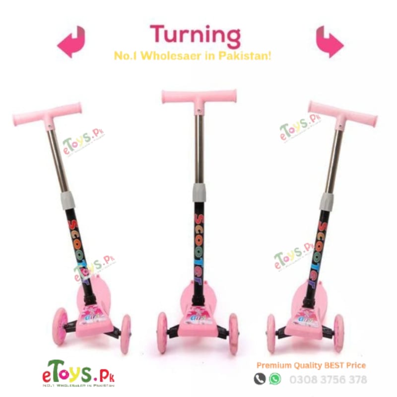 Foldable Kids Scooty Price In Pakistan - Pink