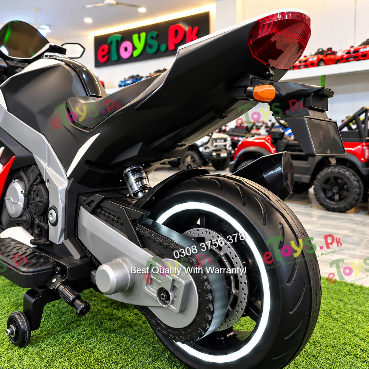 Big size kids electric bike for 10 to 15 years rear view