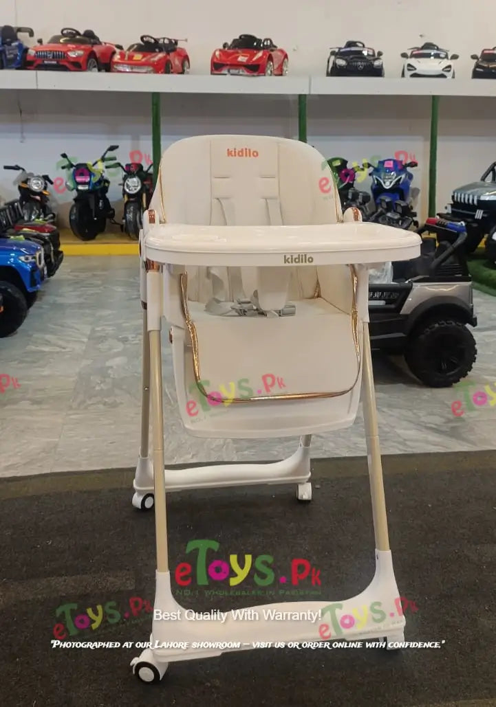 Kidilo High Chair – Adjustable, Foldable with 5-Point Safety Harness