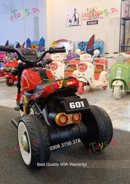 Kids Electric Ride-On Motorcycle Trike with LED Lights | eToys.Pk