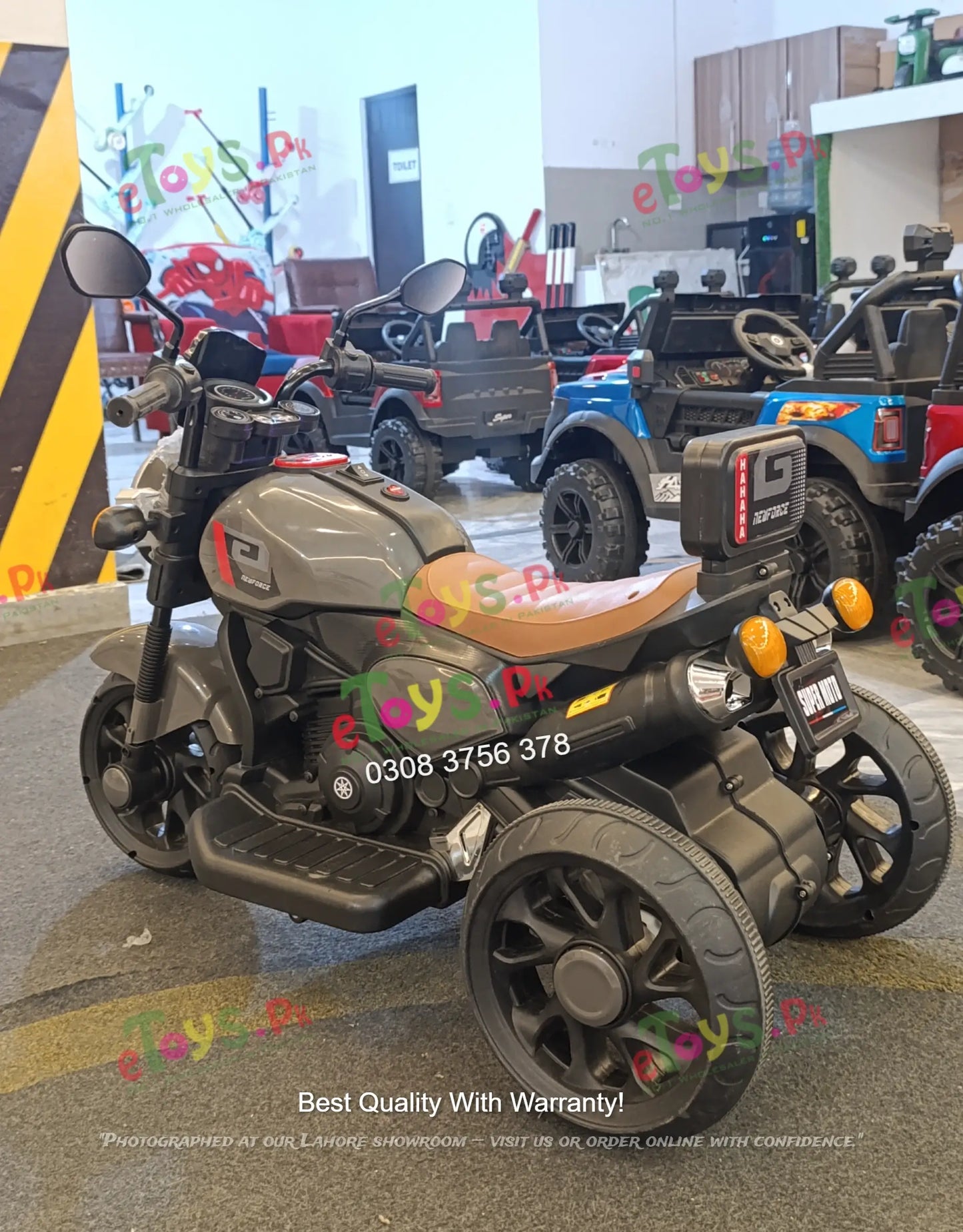 Kids Electric 3-Wheel Trike Motorcycle Grey