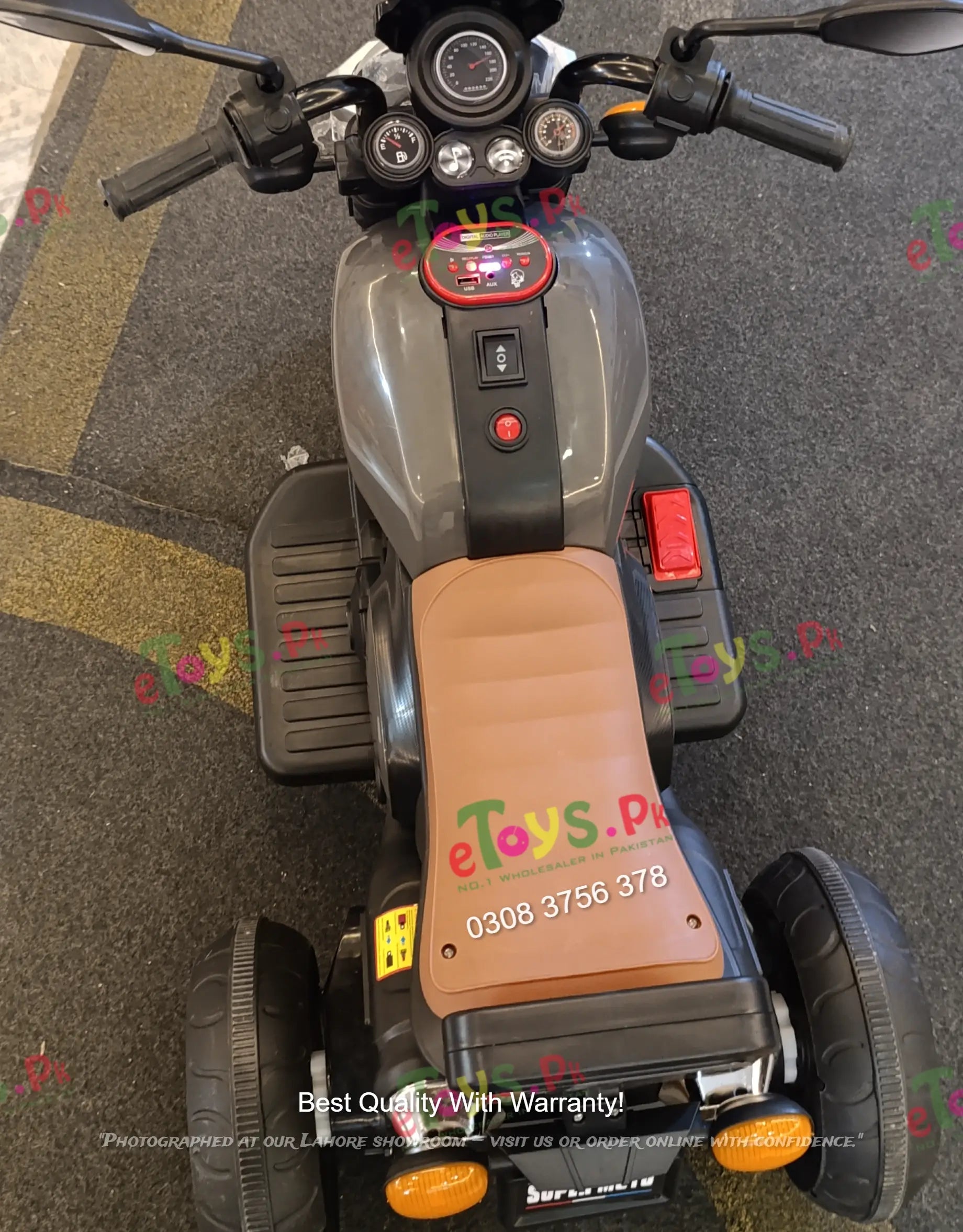 Kids Electric 3-Wheel Trike Motorcycle Grey