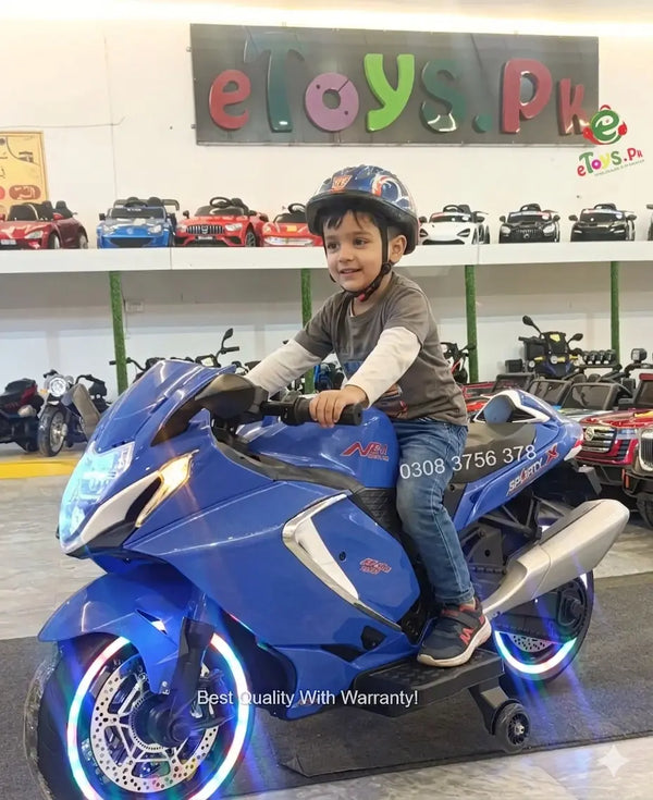 Kids Hayabusa Bike – 12V Electric Motorcycle for Children | Blue