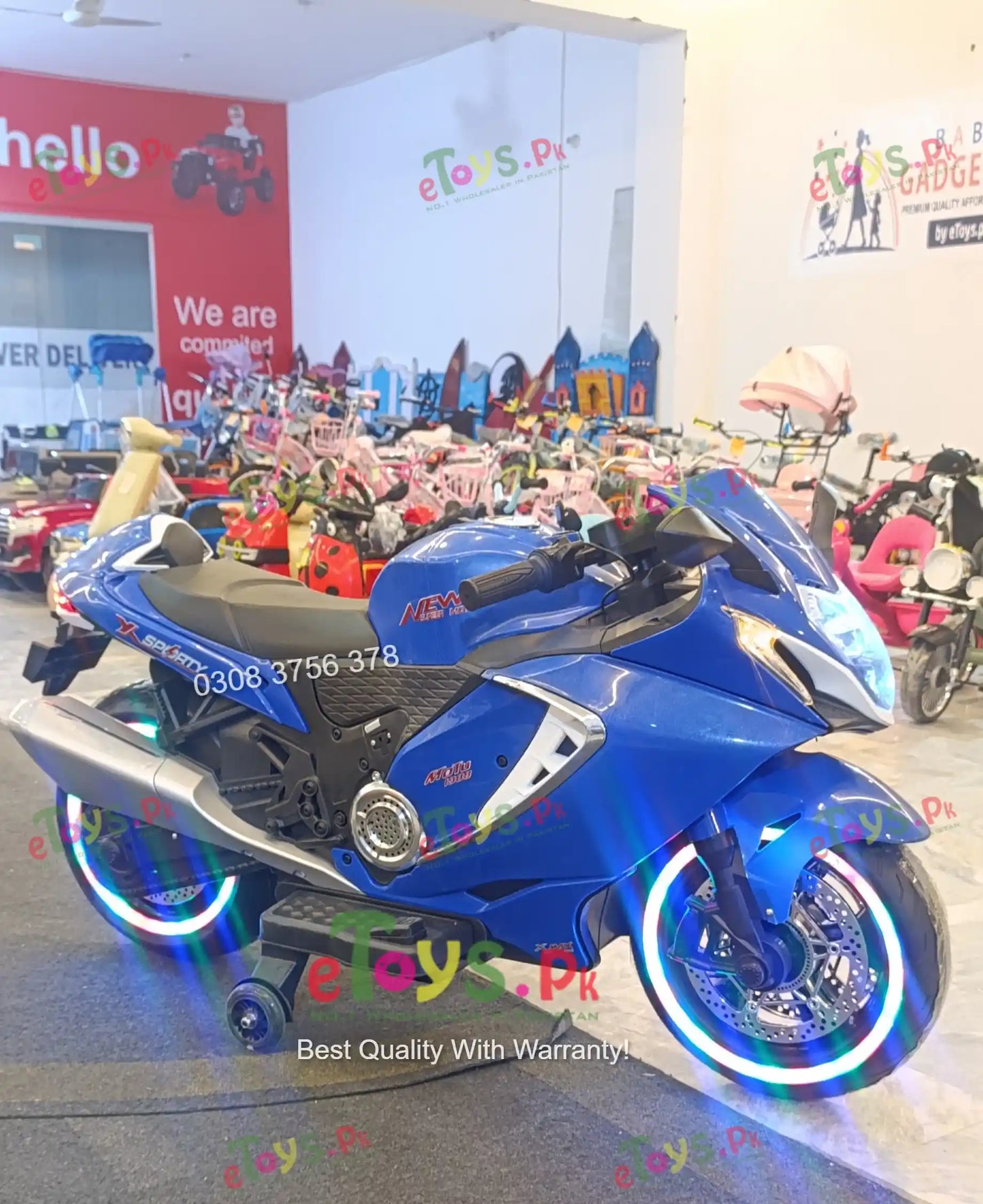 Kids Hayabusa Bike – 12V Electric Motorcycle for Children | Blue