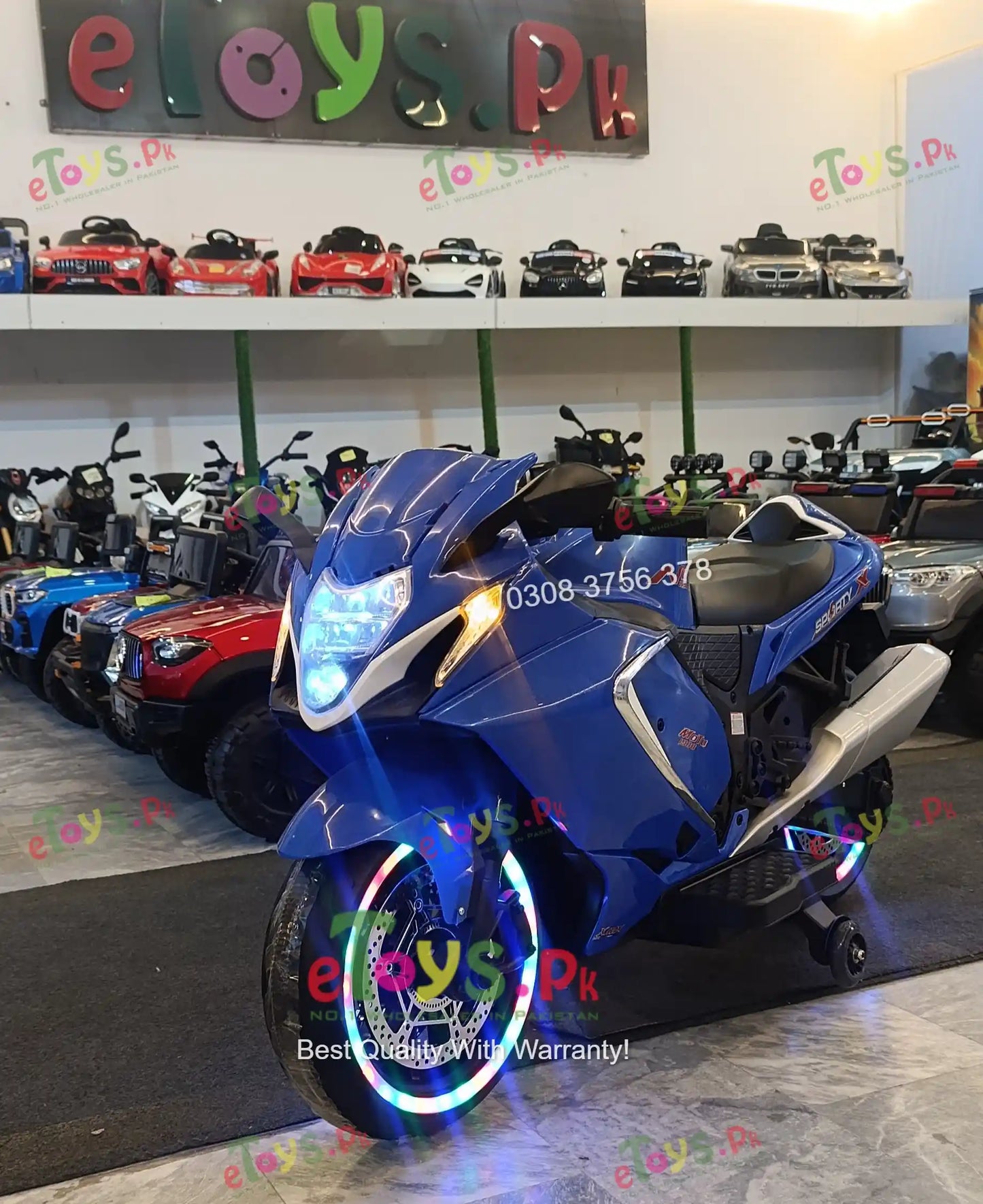 Kids Hayabusa Bike – 12V Electric Motorcycle for Children | Blue