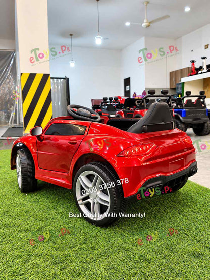 Side view of Mercedes style kids electric ride-on car