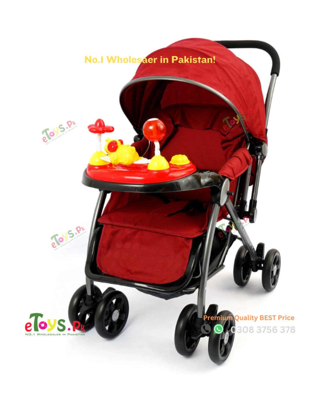 Baby Stroller Red S-6309A 2 Baby Stroller Red S-6309A