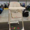 Kidilo High Chair White with Gold Accents Front View
