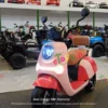 Kids Electric Scooter 12V Pink Front View LED Lights