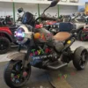 Kids Electric Trike Motorcycle Grey with LED Lights